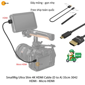 SmallRig Ultra Slim 4K HDMI to Micro HDMI dài 35cm 3042