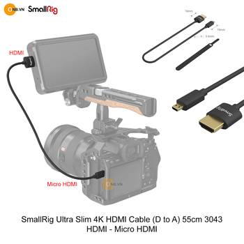 SmallRig Ultra Slim 4K Micro HDMI to HDMI dài 55cm 3043