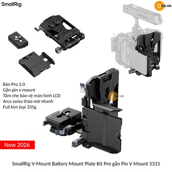 SmallRig V-Mount Battery Mount Plate Kit Pro gắn Pin V Mount 5315