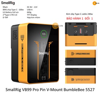 SmallRig VB99 Pro Pin V-Mount BumbleBee Edition 5527