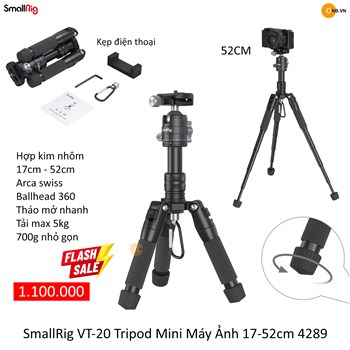 SmallRig VT-20 Tripod Mini Máy Ảnh 17-52cm 4289