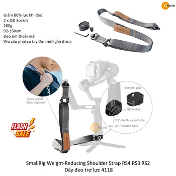 SmallRig Weight-Reducing Shoulder Strap RS4 RS3 RS2 - Dây đeo trợ lực 4118