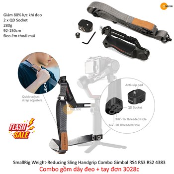 SmallRig Weight-Reducing Sling Handgrip Strap Combo Gimbal RS4 RS3 RS2 4383
