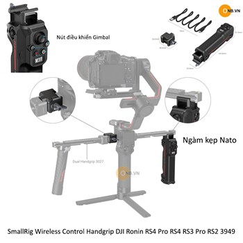 SmallRig Wireless Control Handgrip DJI Ronin RS4 Pro RS4 RS3 Pro RS2 3949