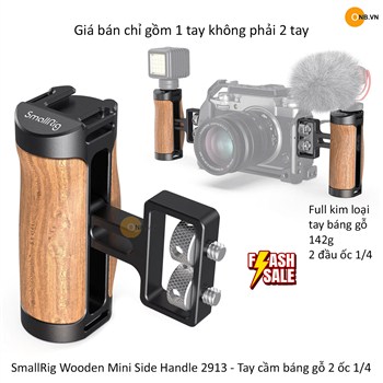 SmallRig Wooden Mini Side Handle 2913 - Tay cầm báng gỗ