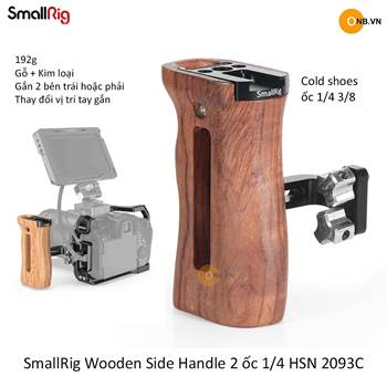 SmallRig Wooden Side Handle 2 ốc 1/4 HSN 2093C