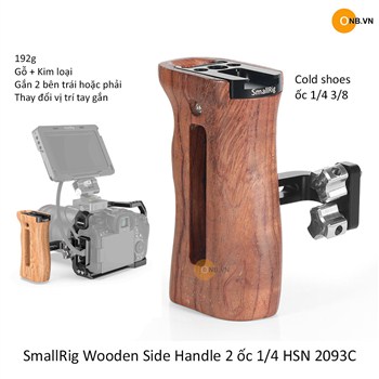 SmallRig Wooden Side Handle 2 ốc 1/4 HSN 2093C