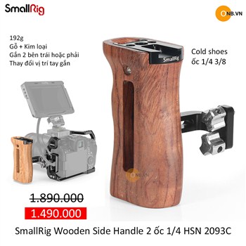 SmallRig Wooden Side Handle 2 ốc 1/4 HSN 2093C