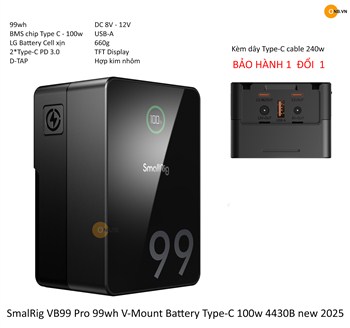 SmallRig VB99 Pro Pin V-Mount cao cấp 4292 4430B