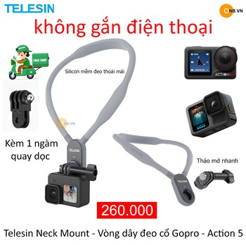Telesin Neck Mount - Vòng dây đeo cổ Gopro 13 12 Action 5