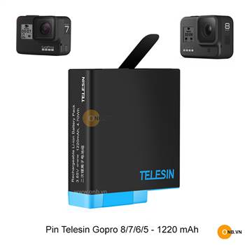 Pin Telesin cho Gopro 8/7/6/5 hàng mới 100%