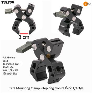 Tilta Mounting Clamp - Kẹp ống tròn ra lỗ ốc 1/4 3/8