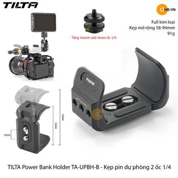 TILTA Power Bank Holder TA-UPBH-B - Kẹp pin dự phòng 2 ốc 1/4