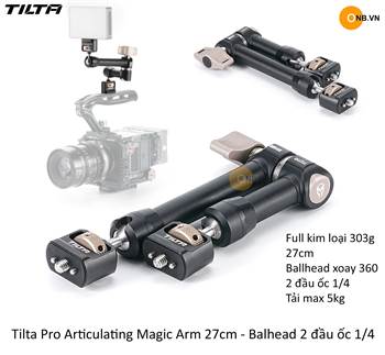 Tilta Pro Articulating Magic Arm 27cm Ballhead 2 Đầu ốc 1/4
