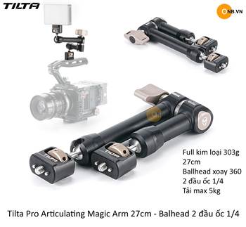 Tilta Pro Articulating Magic Arm 27cm Ballhead 2 Đầu ốc 1-4