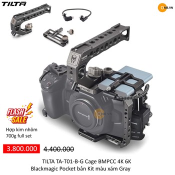 TILTA TA-T01-B-G Cage BMPCC 4K 6K Blackmagic Pocket bản Kit màu xám Gray 2025
