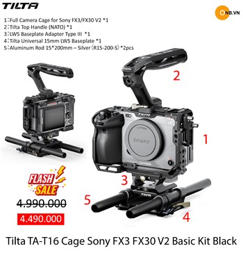 Tilta TA-T16 Cage Sony FX3 FX30 V2 Basic Kit Black