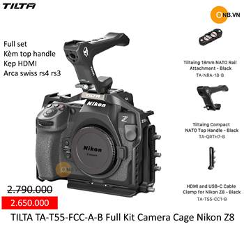 TILTA TA-T55-FCC-A-B Full Kit Camera Cage Nikon Z8 - Black