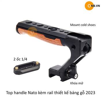 Top handle Nato kèm rail thiết kế báng gỗ new 2023