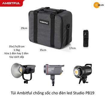 Túi Ambitful chống sốc cho đèn led Studio PB19