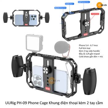 Uurig PH-09 Phone Cage Khung điện thoại kèm tay cầm