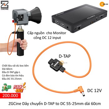 ZGCine D-TAP to DC 55-25mm dc 12v dài 60cm