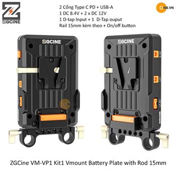 ZGCine VM-VP1 Kit1 V mount Battery Plate with Rod