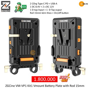 ZGCine VM-VP1 Kit 1 Vmount Battery Plate with Rod 15mm