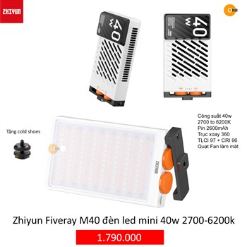 Fiveray M40 đèn led mini 2700-6200k công suất 40w